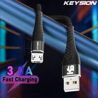 KEYSION 3A ไมโคร USB สายสำหรับซัมซุง S7,S6 Redmi Note 5สายไมโคร Usb ชาร์จเร็วตัวชาร์จโทรศัพท์ Android สายไฟข้อมูล Micro USB