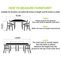 โต๊ะรับประทานอาหารกลางแจ้งปกลานเฟอร์นิเจอร์ครอบคลุมกันน้ำสำหรับโต๊ะและเก้าอี้วัตถุประสงค์ทั่วไปนอกโต๊ะและเก้าอี้ครอบคลุม