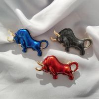 Ceramic Paint Enamel Brooch Bull Pins Badges Brooches For Men High Quality Shirt Hat Animal Jewelry Scarf Buckle 2021 Wholesale