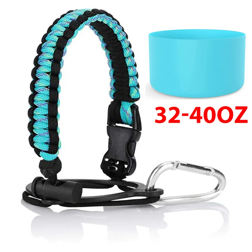 Sports Water Bottle Holder - Braided Paracord Shoulder Strap Compatible  With Hydro Flask 2.0 Wide Mouth Bottle - Perfect For Outdoor Walking,  Camping & Cycling! - Temu Belgium