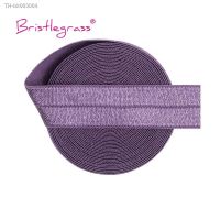 ♀¤ BRISTLEGRASS 2 5 10 Yard Solid Shiny FOE Fold Over Elastic 3/4 20mm Spandex Satin Band Headband Underwear Dress DIY Sewing Trim