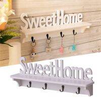 New elegant wooden garden wall hollow pierced shelf wall rack English "Sweet Home" bookshelf home decor Shooting props