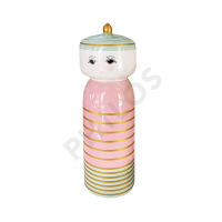 Philos,Miss etoile Jar Decoration gold rose green stripes : JA192 | ขวดโหลเซรามิค ขวดโหลใส่ดอกไม้และตกแต่งบ้าน