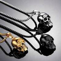 Skull Biker Pendant Necklace