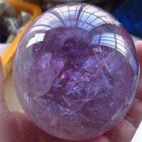 1pc Natural Amethyst Quartz Sphere Big Pretty Crystal Ball Healing Purple Stone Living Room Dreamy Purple Crystal Ball Ornaments