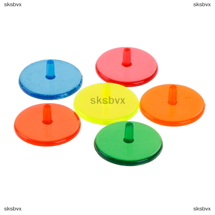 sksbvx-100x-flat-round-plastic-golf-ball-ตำแหน่งเครื่องหมาย-multicolor-mark