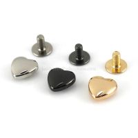 10pcs รูปหัวใจโลหะสกรูกลับ Rivets สำหรับหนัง Studs เล็บเสื้อผ้าหนังหัตถกรรมเข็มขัดกระเป๋าสตางค์กระเป๋าตกแต่งฮาร์ดแวร์ 10mm-Giers