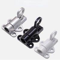 【lz】❦☁  Bounce Door Bolt Alumínio Trava Bloqueio Branco Janela Portão Segurança Pull Ring Primavera