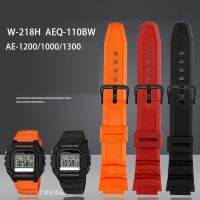 ✈ ใหม่ 18 มม.นูนสายยางสำหรับ Casio AE-1000W AQ-S810W สายนาฬิกาซิลิโคนสีทึบ Anti-Fall Breathable สร้อยข้อมือ