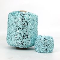 Hot sell COOMAMUU Пряжа 50G/skeins Cotton Sequins Yarn 6mm 3mm Sequins Hand Knitting Yarn Thread Luxury Glitter Soft Rope DIY Material