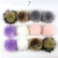 12ชิ้น Pom-Poms สำหรับหมวก Hairball ตกแต่งงานฝีมือ DIY สำหรับหัตถกรรม Pompon อุปกรณ์ขนสัตว์ธรรมชาติสำหรับของเล่น