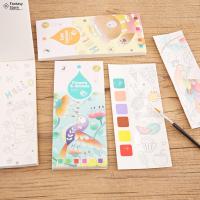 หนังสือภาพวาดสีน้ำ DIY สำหรับเด็ก20แผ่นพร้อมระบายสีหนังสือภาพกราฟฟิตีสำหรับเด็กหนังสือการวาดภาพสีของขวัญวันคริสต์มาสวันเกิด