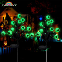 Twister.CK 2 Packs Halloween Scary Eyeball Solar Stake Lights Outdoor Weatherproof Garden Stake Lights Halloween Decorations For 8-10 Hours