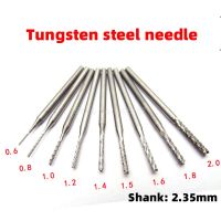 1Pcs 2.35MM Shank Carbide End Mill แกะสลักบิตเครื่องตัดมิลลิ่งโลหะผสม Cnc Rotary Burrs Tungsten Steel Spiral Machine เครื่องมือ