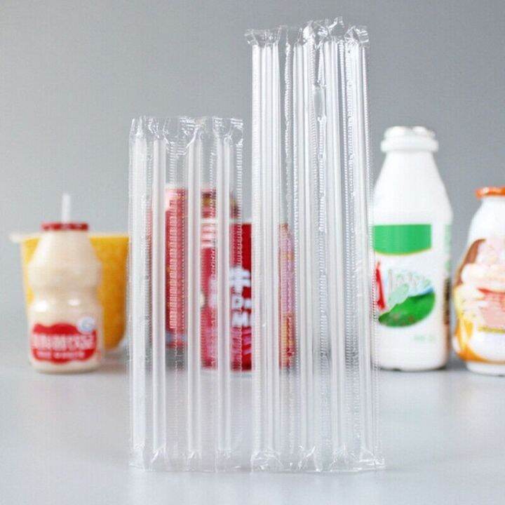 JUMBLE AXILLA24LA7 500PCS Disposable Plastic Straw Individually Wrapped ...