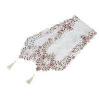 2X New Table Runner Embroidered Floral Table Cloth Pattern:1 Flower Size:40X150cm