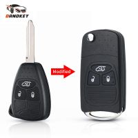 【Sell-Well】 izwimenti1979 Dandkey สำหรับ Chrysler 300C Jeep Compass Wrangler DGE Modified 3ปุ่ม Uncut ว่างเปล่าเคสกุญแจรีโมทพลิกพับได้