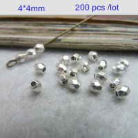 4*4mm Spacer Beads,Faceted Metal Beads For Jewelry Making,Rhombus Beads,DIY Jewel Spacer Beads,Antique Metal - 200 pcs