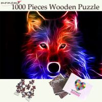 MOMEMO Wolf Puzzle 1000 Pieces Wooden Color Animal Jigsaw Puzzles 1000 Pieces Puzzle Games Toys Adult Teenager Collectiable Gift