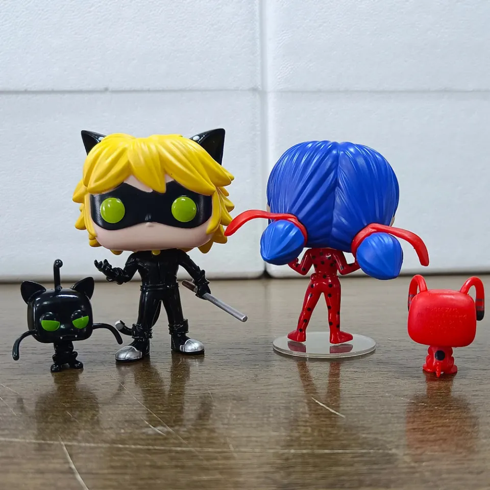 Ladybug, cat Noir, Bubbler, Storm, Tikki and Plagg (Set 8pcs), Action  figures