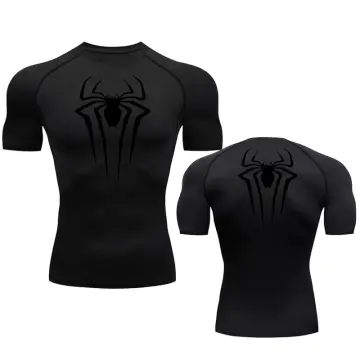 Black Panther Workout Clothes For Men - Short Sleeve Compression
