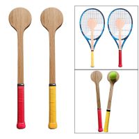 Tennis Sweet Spot Racket Wooden Tennis Spoon Swing Training Racket Accuracy Practice Racket Batting Hitting Equipment Gear