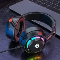 【Undine earphone】ชุดหูฟังสำหรับเล่นเกม3.5มม. ชุดหูฟังแบบมีสายเสียงรอบทิศทาง RGB LED 7.1หูฟังสำหรับเล่นเกมพร้อมไมโครโฟนตัดเสียงรบกวนสำหรับ PS4 PC Switch Gamer