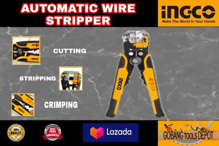 INGCO 3 In 1 Multi-function Automatic Wire Stripper - Stripping ...