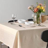 Tablecloth ผ้าปูโต๊ะ ขนาด 147x147ซม. ผ้าฝ้ายไม่ฟอกขาว 100%Tablecloth size 147x147 m. 100% non-bleached cotton