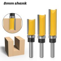 1PC 8MM Shank Milling Cutter ไม้แกะสลัก Flush Trim Router Bit Pattern Bit Top Bottom Bearing 5/8 Blade Template Milling Cutter