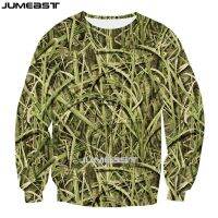 Jumeast เสื้อสเวตเชิ้ต3D ลายพรางสำหรับผู้ชายผู้หญิงเสื้อยืดเสื้อสูทแขนยาวฮาราจุกุโอเวอร์ไซส์ลายพรางสำหรับล่าสัตว์เสื้อท่อนบนเสื้อถักแบบสวมหัว Sp