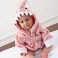 ❧卍☽ Cotton Baby Robe Bath Towel Cartoon Hoodies Infant Girls Boys Sleepwear Bath Blanket Kids Soft Bathrobe Pajamas Kids Clothing