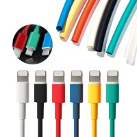 5 Buah Pelindung Kabel USB Tabung Panas Menyusut untuk iPhone 7 8 X untuk Samsung Android Kabel Tipe C Penutup Gulung Pengatur Kabel