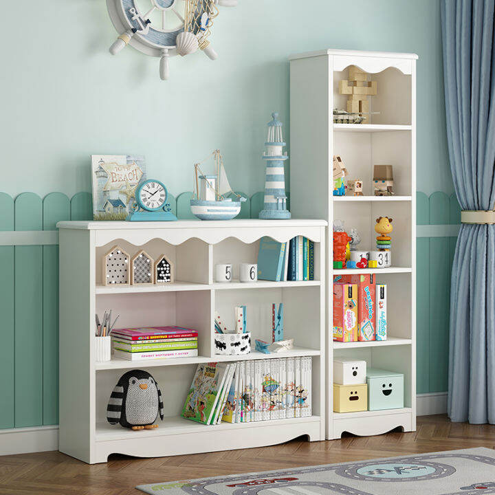 Bookshelf bookcase shelf simple student bookshelf floortofloor white