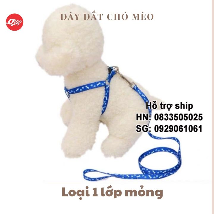 Orgo - Dây dắt chó mèo (2 size) bản mỏng 1 lớp - dây yếm đai yên ...