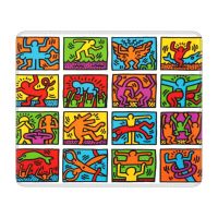 Haring City Graffiti Collage Laptop Mouse Pad Waterproof Mousepad Anti-Slip Rubber Keith Abstract Art Gamer Computer PC Desk Mat