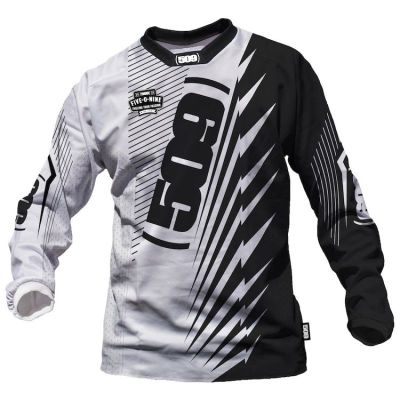 In Stock  New Men Black White Motocross Cycling Jersey Breathable MTB Long Sleeve Motorcycle T-Shirt