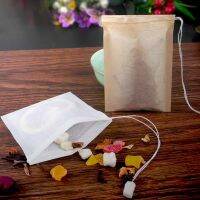 100Pcs Tea Filter Bag with Drawstring Disposable Food Garde Wide Applications Coffee Powder Pouch Household Supplies