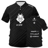 G2 Team E-sports Youth Enthusiasts POLOT Shirt League Of Legends CSGO Game Fans Black Summer POLO Short-sleeved Outdoor Top 06（Contact the seller, free customization）