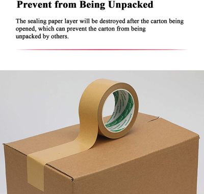Brown Kraft Paper Tape Recyclable Packing Tape Writable Ecofriendly Self Adhesive Gumed Kraft Tape for Packing Shipping Adhesives  Tape