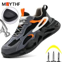 High Quality Men Safety Shoes Steel Toe Cap Men Sport Shoes Indestructible Protective Shoes Puncture-Proof Work Shoes Men Boots