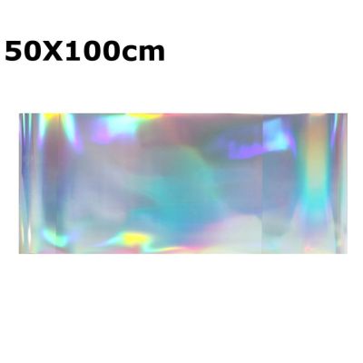 【✔In stock】 shang815558 1แผ่น50x5 0/100ซม.เลเซอร์พีวีซีที่มีสีสันความร้อนไวนิลถ่ายโอนรีดร้อนเสื้อยืดเหล็กบน Htv การพิมพ์ขาย