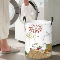 【available】Moomin Large capacity waterproof Oxford cloth laundry basket, bathroom dirty clothes storage basket, household waterproof laundry basket