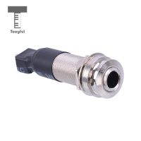 ；‘【； Tooyful Durable Metal Cylinder Guitar EQ Piezo Pickup Endpin 6.35Mm(1/4Inch) Jack Socket