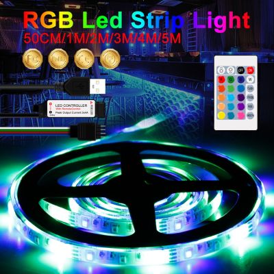 【LZ】 RGB LED Strip Waterproof USB TV LED Light Strip Lamp rgb Flexible Tiras LED Decoracion 5V Ribbon Light Tape 0.5m 1m 2m 3m 4m 5m
