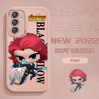 GGK เคสโทรศัพท์ลายการ์ตูนกัปตันอเมริกา,สำหรับ Samsung กาแล็คซี่ A24 4G ปกหนังหลังหนังลายการ์ตูนกัปตันอเมริกาไอรอนแมนสไปเดอร์แมนฮัลค์แบล็ควิโดว์แบล็คเคสโทรศัพท์ซิลิโคนนิ่ม