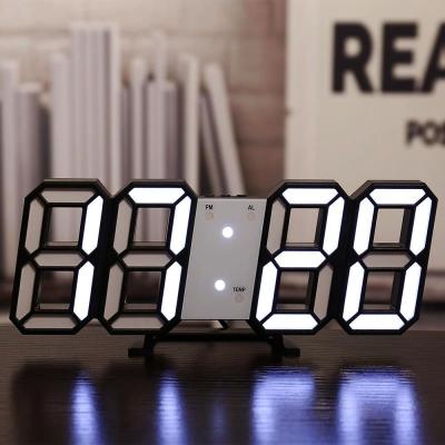3D Large LED Digital Wall Clock Alarm Date Temperature Automatic Backlight Table Wall Home Decor From Living Room and Bedroom