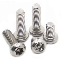 M2 M2.5 M3 M4 M5 M6 M8 M10 Stainless Steel Six Lobe Torx Button Round Head with Pin Tamper Proof Anti Theft Security Bolt Screw Screw Nut Drivers