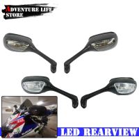 กระจกมองหลังรถจักรยานยนต์พร้อมไฟสัญญาณเลี้ยว LED สำหรับ Suzuki GSXR 600 750 1000 K6 GSXR1000 K7 K8 SV650 650S