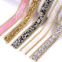 【CW】 1yard 2cm Fashion Rhinestone Tape Trim Resin Decoration rhinestoneTrimming Shoes Banding Garment Hat F0077